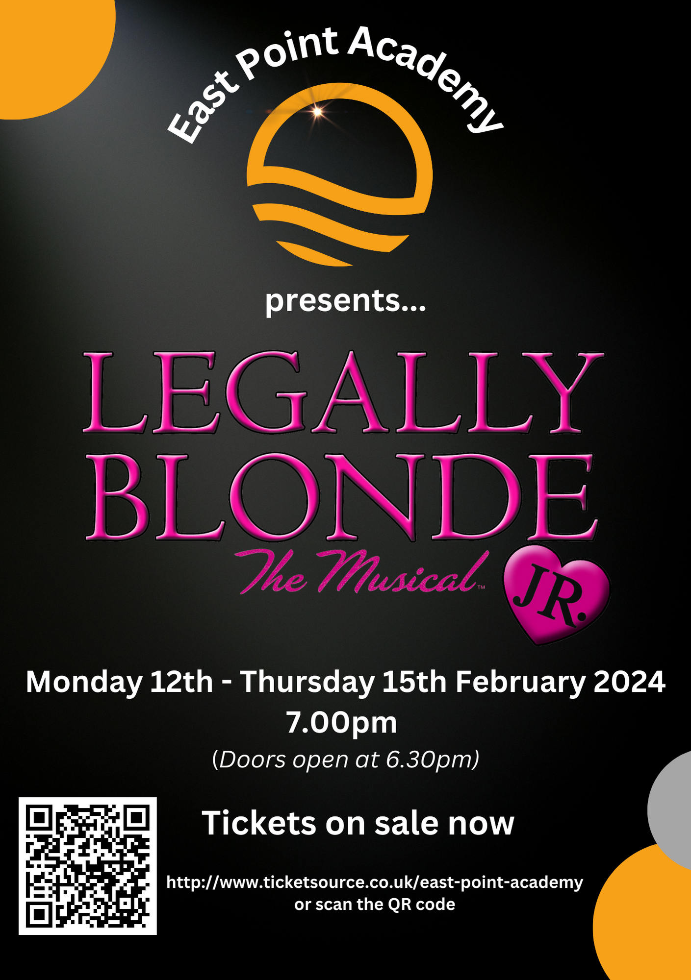 Legally Blonde A5 flyer